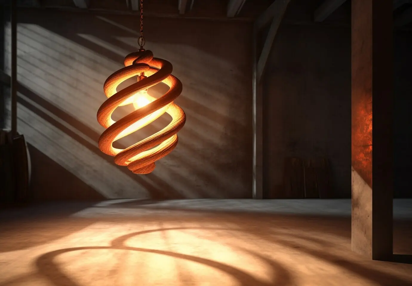 Modernes 3D-Design einer Beleuchtungslampe